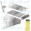 Dental Mirror Kit Dentistry Lab Mouth Mirror Dentists Pick Tool Teeth Scaler Dentist Tools Dental Materials Kits 3 pcs/set (New & Original) 3 3-piece dental mirror kit with mouth mirror, dentist pick, and teeth scaler for professional oral care