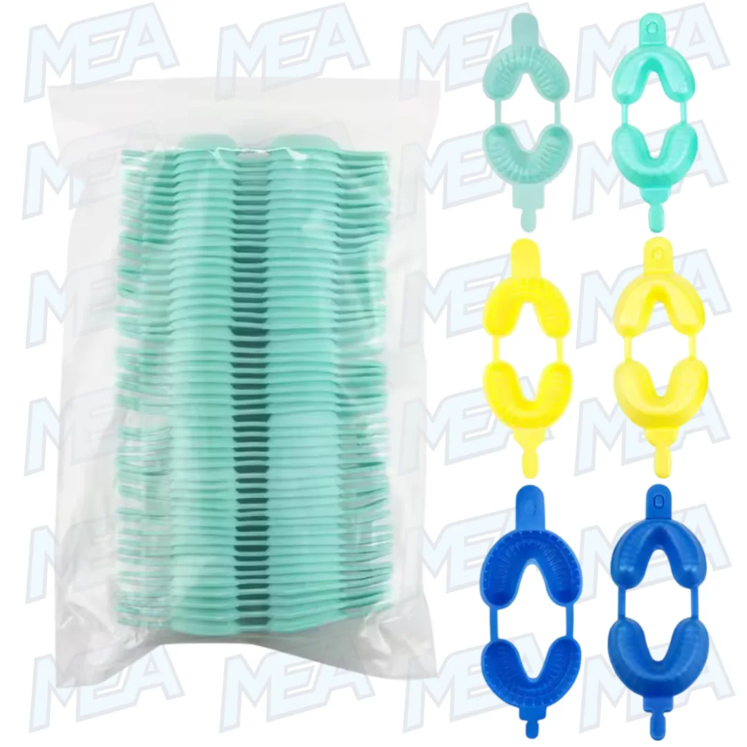 30Pcs Dental Fluoride Disposable Dual Arch Trays Size S/ M /L For Gel Foam Green Tray Flexible Instrument Tool (New & Original) 1 30Pcs Disposable Dental Fluoride Dual Arch Trays in S M L Sizes for Gel and Foam