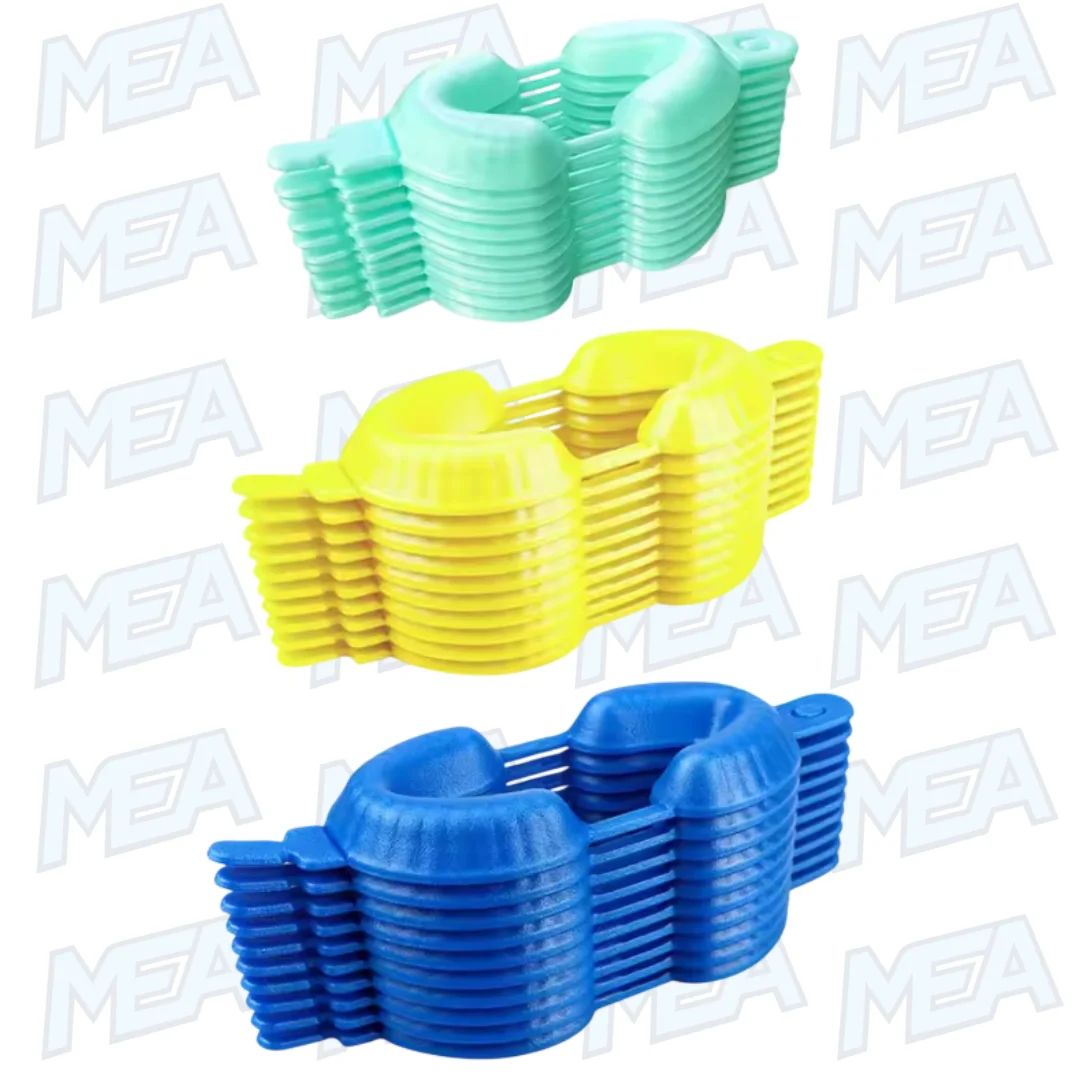 30Pcs Dental Fluoride Disposable Dual Arch Trays Size S/ M /L For Gel Foam Green Tray Flexible Instrument Tool (New & Original) 2 Dual Arch EVA Foam Dental Fluoride Trays - 30 Pieces Color-Coded S M L