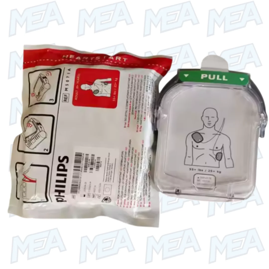 Original PHL Automatic External AED Adult SMART Electrode Pads M5071A HS1 Portable AED Electrode Case M5066A 1 Philips HeartStart M5071A Adult SMART AED Pads electrode pads cartridge for HS1 M5066A defibrillator