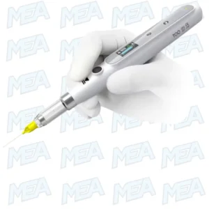 Portable dental anesthesia injector with wireless painless local anesthesia and operable LCD display