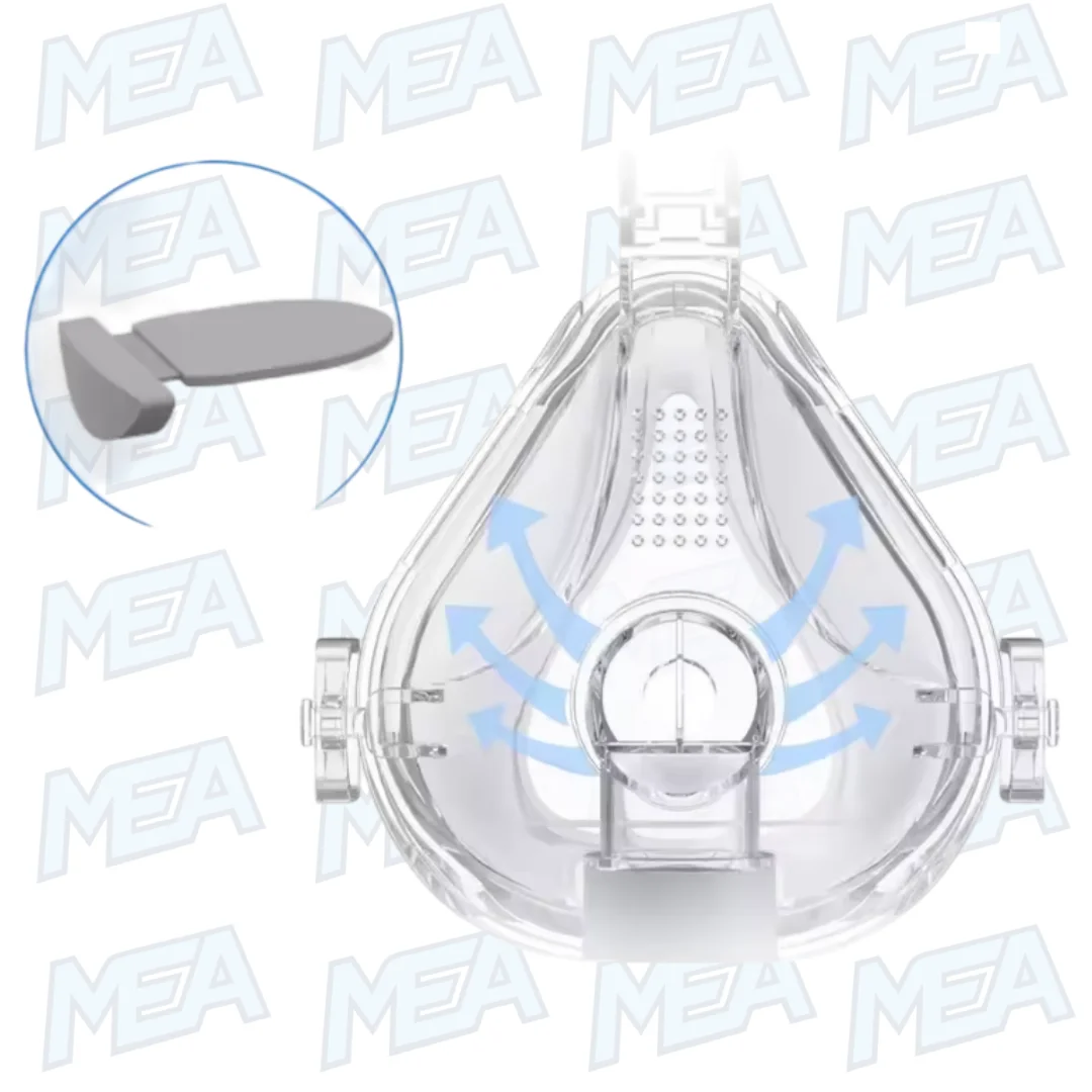 RESOXY CPAP Full Face Mask MD-FMI Medical Silicone CPAP/BiPAP Full Facial Mask With Headgear For Sleep Apnea & Snoring 2 RESOXY BiPAP CPAP mouth mask full facial design for snoring and sleep apnea with universal compatibility