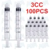 100Pack 3ml/cc Sterilized Luer Lock Syringe Individually Packaged Disposable Injection Sampler Glue Dispenser for Lab 4 3ml Luer Lock syringe individually sterile sealed disposable 100 pack for laboratory and precision dispensing