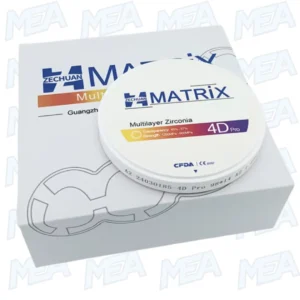4D Pro Multilayer Zirconia Disc 98mm Super Translucent CAD CAM Dental Block for Crowns and Bridges