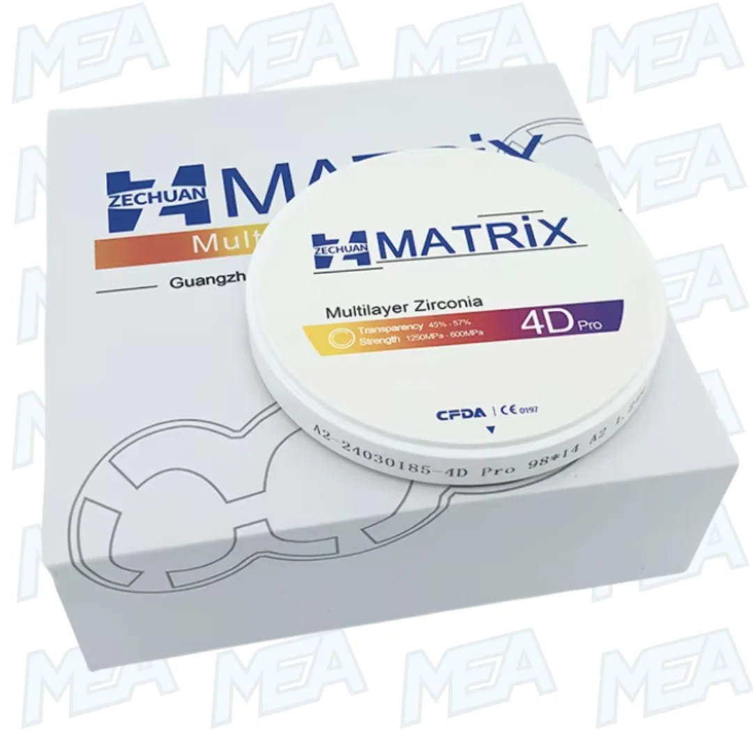 4D-Multilayer 4D Pro Multilayer Zirconia Disc Disk Block CAD CAM Dental Laboratory Super Translucent 98mm 1 4D Pro Multilayer Zirconia Disc 98mm Super Translucent CAD CAM Dental Block for Crowns and Bridges