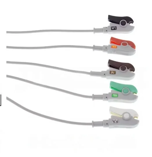 ECG EKG 3/5 Leads Electrode Leadwire For Siemens/Mindray Cable ,AHA OR IEC,Snap/Clip/VET Alligator Clip 6 ECG EKG 3/5 Leads Electrode Leadwire For Siemens/Mindray Cable ,AHA OR IEC,Snap/Clip/VET Alligator Clip - Image 6