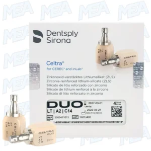Dentsply Sirona Celtra Duo Zirconia Reinforced Lithium Silicate ZLS C14 Blocks 4 Pieces for Dental Labs