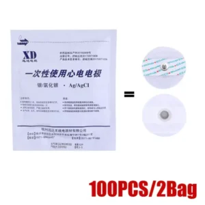 100PCS Disposable ECG Electrode Pads 52mm Non-Woven Snap-On Electrodes for EKG Monitoring