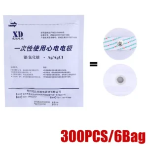 300PCS Disposable ECG Electrode Pads 52mm Non-Woven Snap-On Electrodes for EKG Monitoring