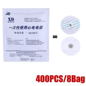 400PCS Disposable ECG Electrode Pads 52mm Non-Woven Snap-On Electrodes for EKG Monitoring