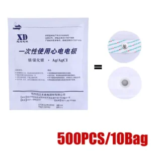 500PCS Disposable ECG Electrode Pads 52mm Non-Woven Snap-On Electrodes for EKG Monitoring