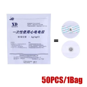 50PCS Disposable ECG Electrode Pads 52mm Non-Woven Snap-On Electrodes for EKG Monitoring