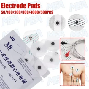 50pcs Disposable ECG Electrode Pads 52mm Non-Woven Snap-On Electrodes for EKG Monitoring