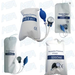 Infusion pressure bag with pressure display for rapid blood and fluid infusion