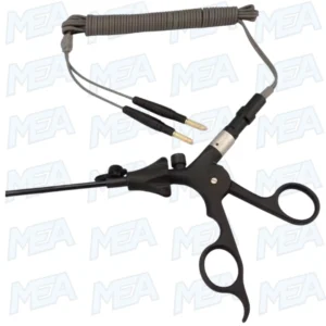 Laparoscopic Bipolar Forceps 5mm with Maryland Double Action Jaw and Bipolar Cable for Surgery