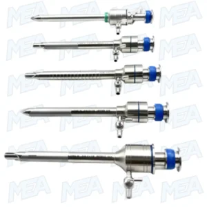 Magnetic laparoscopic trocars 5mm and 10mm with safety screw and cross spring design for minimally invasive surgery