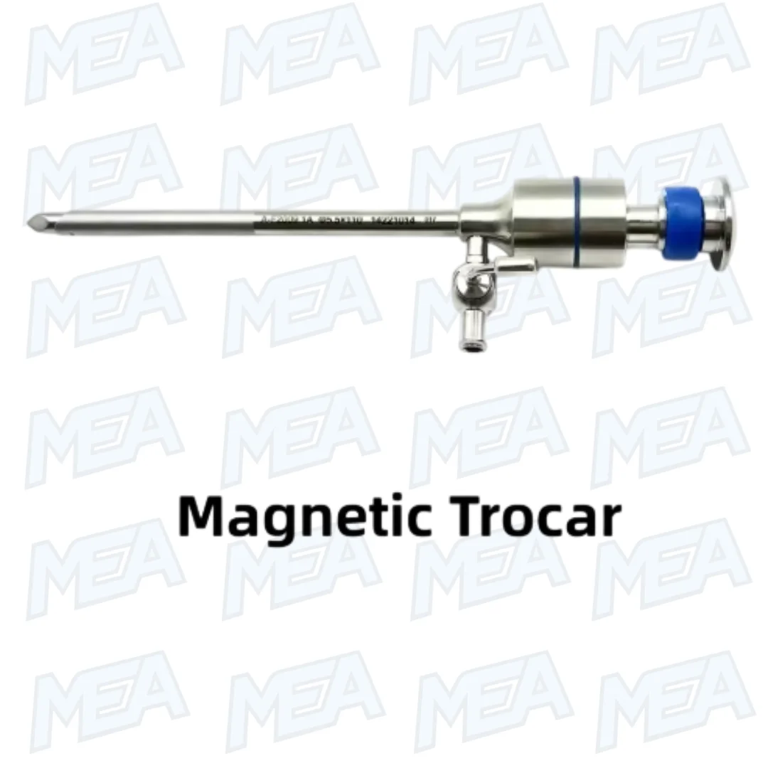 Medical Surgical 10mm 5mm Magnetic Endoscope Trocars With Safety & Screw Laparoscopic 3 Magnetic trocar for laparoscopic surgery with safety screw and cross spring design