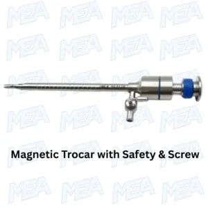 Magnetic trocar with safety and screw fixation for laparoscopic surgery and secure endoscopic access