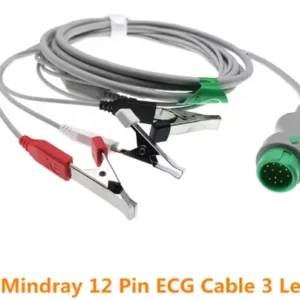 Mindray 3 Leads Veterinary Clip AHA ECG Cable for BeneView T5 T6 T8 Patient Monitors