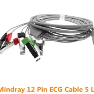 Mindray 5 Leads Veterinary Clip AHA ECG Cable for BeneView T5 T6 T8 Patient Monitors