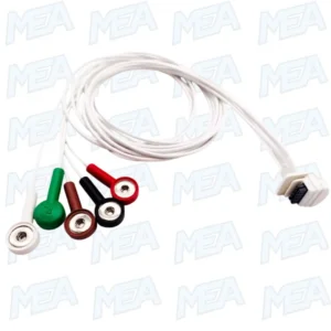 Mortara H3+ Holter Recorder 5 Lead ECG Cable Telemetry Leadwire 10-Pin Connector