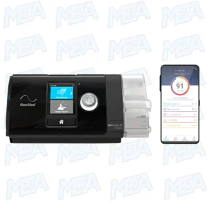 ResMed AirSense 10 AutoSet CPAP machine with HumidAir humidifier and ClimateLineAir heated tube