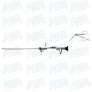 Rigid hysteroscope 30 degree 302mm with sheath and biopsy forceps for gynecology
