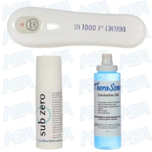 US 1000CARE Handheld Ultrasound Unit with Carrying Case, Therapy Gels, and Hot/Cold Pack