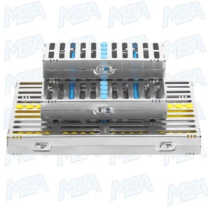 Dental Autoclavable Sterilization Box Autoclavable 135°C Stainless Steel Tray for Dental Instruments