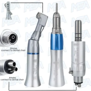 Dental EX-203C Low Speed Handpiece Kit with Straight and Contra Angle Handpieces, 2/4 Hole Air Motor, 1:1 Direct Drive, Autoclavable Dental Instrument