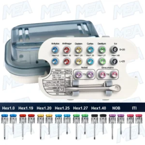 Dental Implant Torque Wrench Kit 10-70Ncm with Ratchet and Drivers