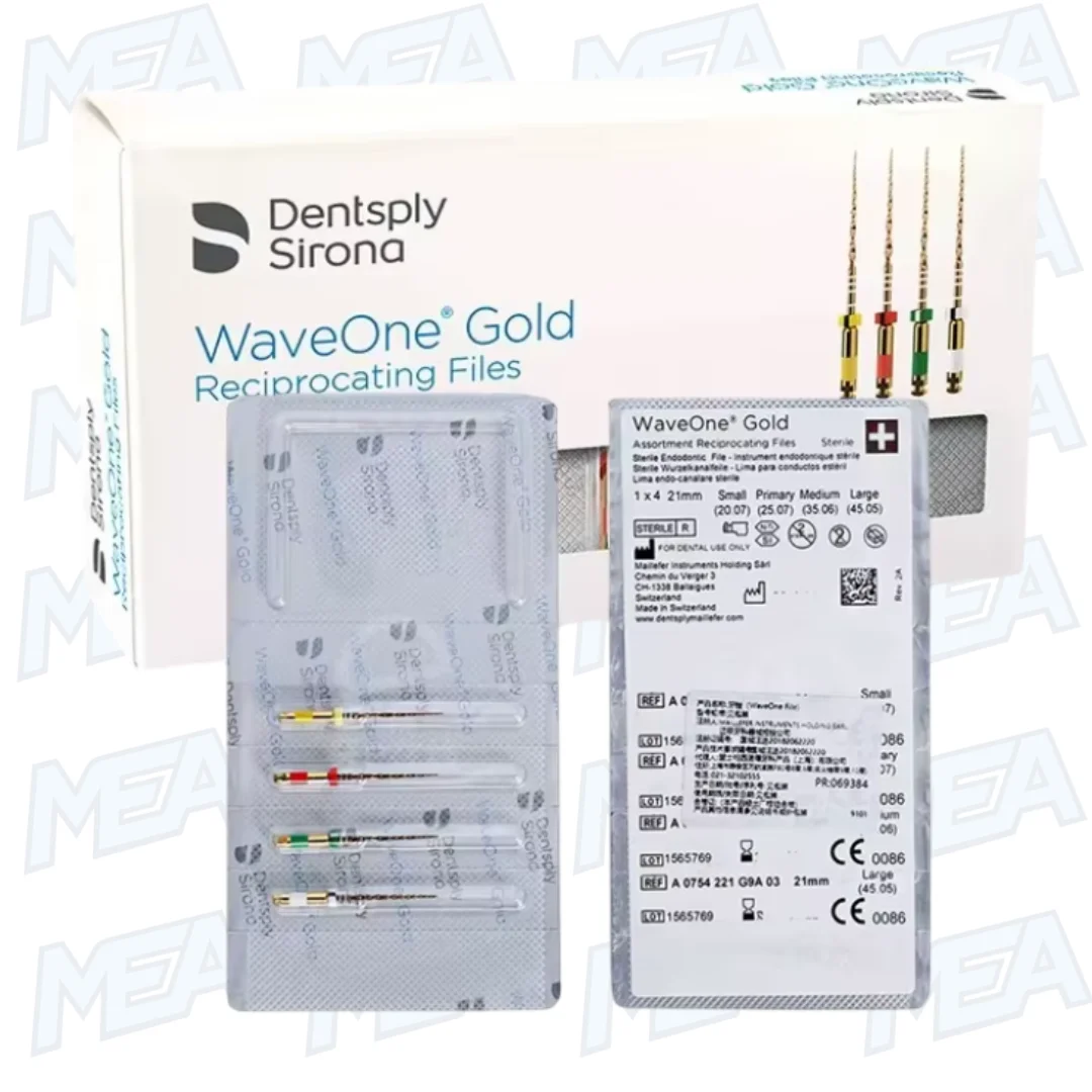 4Pcs/Box Dentsply Wave One Gold Rotary Files Dental File Nickel Titanium Heat Activation Root Canal Endodontic Rotary Files Tool 1 Dentsply WaveOne Gold Rotary Files 4Pcs 21mm Nickel Titanium Heat-Treated Endodontic Root Canal Files