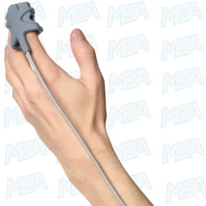 GE TS-SA4-GE adult reusable SpO2 finger sensor with cable for hospital monitors