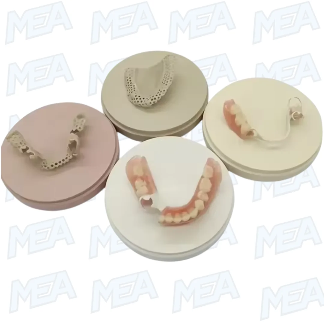 Lodden PEEK Block Carving Dentist Dental Materials PEEK 98mm Repair Materials Laboratory CAD CAM Nature/Yellow/Gingival/White 1 Lodden 98mm Dental PEEK Block CAD CAM in White for Dental Laboratory