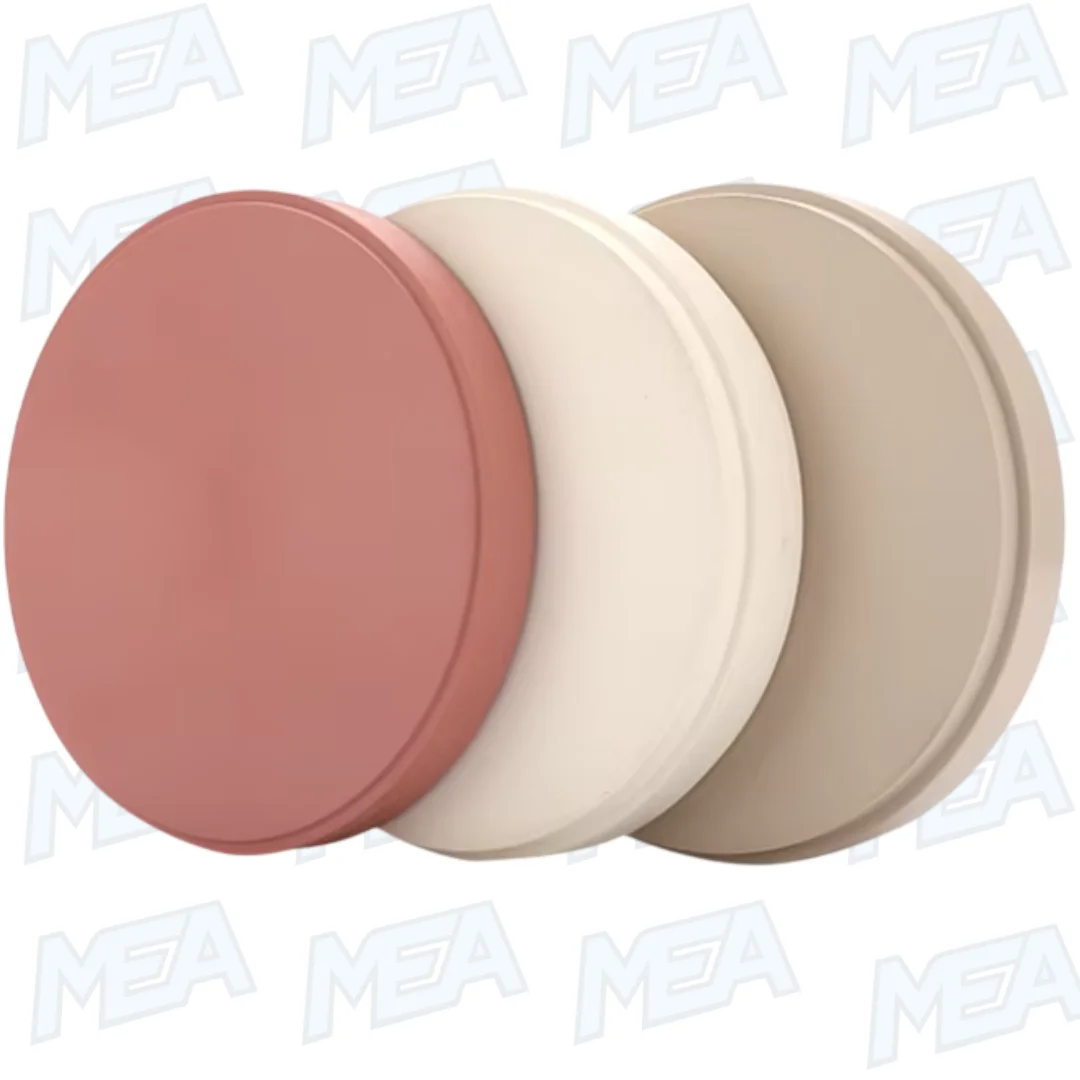 Lodden PEEK Block Carving Dentist Dental Materials PEEK 98mm Repair Materials Laboratory CAD CAM Nature/Yellow/Gingival/White 2 Lodden PEEK Block Dental Material CAD CAM in Gingival and Yellow Shades