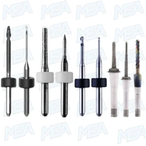 LODDEN 10pcs dental milling burs set compatible with Sirona MCX5 MCXL CAD CAM milling machines