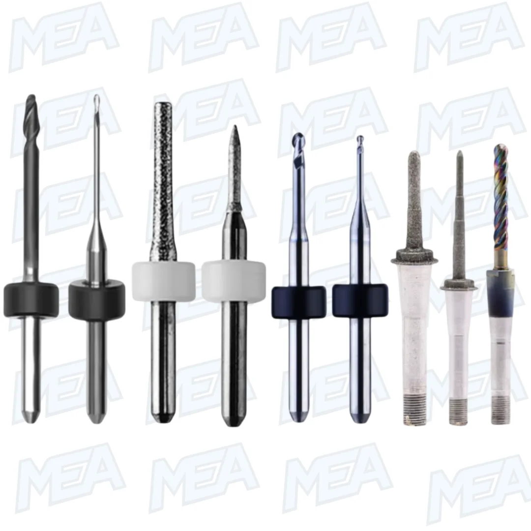 10pcs Dental Milling Burs For Sirona MCX5/MCXL CAD CAM Cylinder Bur Finisher10 Shaper25 Denture Milling Cutters Lodden Materials 1 LODDEN 10pcs dental milling burs set compatible with Sirona MCX5 MCXL CAD CAM milling machines