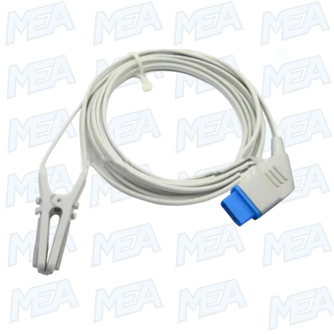 NIHON KOHDEN BSM2301 DB14 PIN Animal/Veterinary Ear Clip SpO2 Sensor SpO2 Probe Monitor Sensor Oxygen Probe 3 mt/9ft 1 Nihon Kohden BSM2301 DB14 pin veterinary ear clip SpO2 sensor with 3m TPU cable