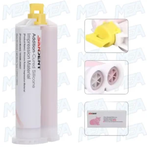 SANDENT Light Body Dental Putty VPS Impression Material 2x25ml Orange Fast Set Soft Elastomeric PVS Silicone for Accurate Dental Impressions