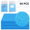 40pcs Disposable Surgical Drapes Surgical Sheet Blue Surgical Towel Non-woven Sterile Sheet 50*60cm Waterproof Travel Mat 3 Sterile non-woven surgical sheet for hospital and clinic instrument protection