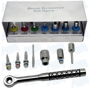 Titanium dental implant restoration torque kit surgical and prosthetic tool set