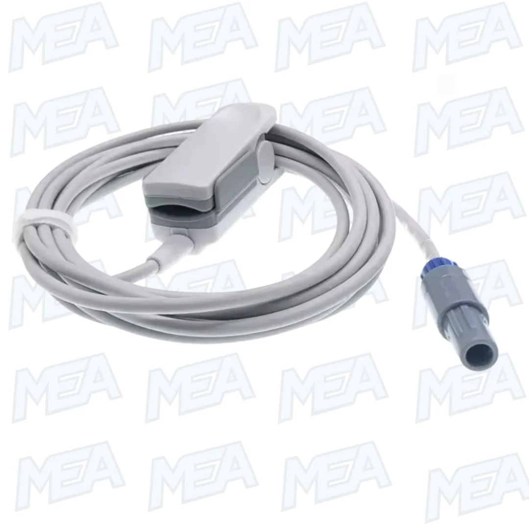 Mindray 6 Pole SpO2 Sensor PM7000 PM8000 PM9000 MEC 1000 Patient Monitor Heart Rate SAO2 Probe Newborns Adults 1 Mindray 6 pin SpO2 sensor reusable finger clip adult patient monitor
