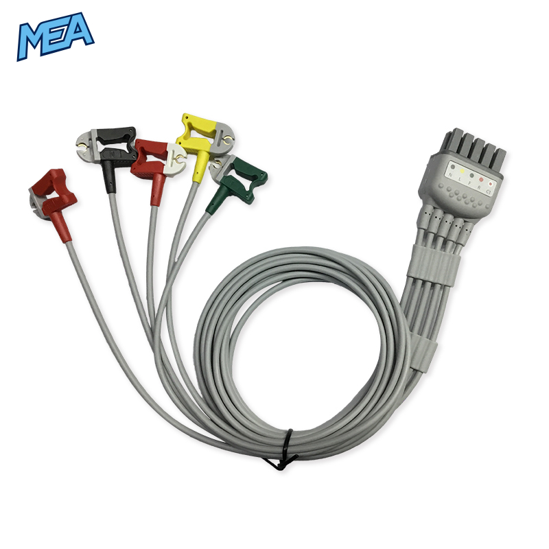 ECG Leadwire Set with Grabber/Pinch end IEC for Mindray 0010-30-42903 0.8m, Reusable 1 ECG Leadwire Set with Grabber/Pinch end IEC for Mindray 0010-30-42903 0.8m, Reusable