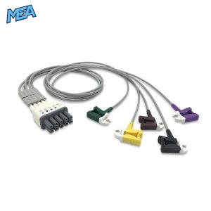 12-lead ECG Leadwire Set with Grabber/Pinch end IEC for Mindray 0010-30-42905 0.6m, Reusable