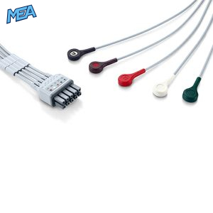 12-lead ECG Leadwire Set with Snap end AHA for Mindray 0010-30-42906 Reusable