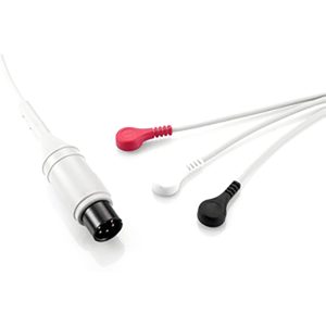 3-lead One-Piece ECG Cable AHA for Mindray 0010-30-43117 Reusable