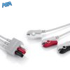 3-lead ECG Leadwire Set with Grabber/Pinch end AHA for Mindray 0010-30-43248 Reusable 5 0010 30 43248