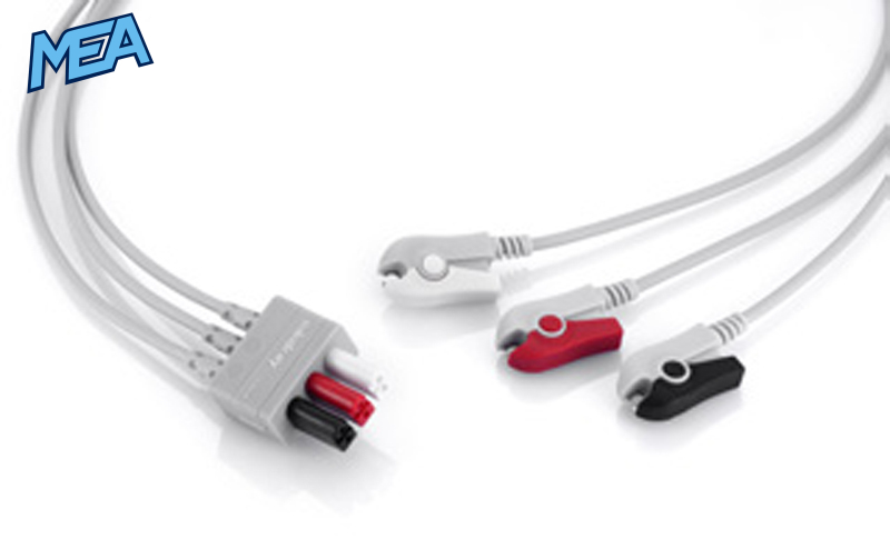 3-lead ECG Leadwire Set with Grabber/Pinch end AHA for Mindray 0010-30-43248 Reusable 1 3-lead ECG Leadwire Set with Grabber/Pinch end AHA for Mindray 0010-30-43248 Reusable