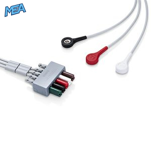 3-lead ECG Leadwire Set with Snap end AHA for Mindray 0010-30-43251 Limb Lead, Reusable