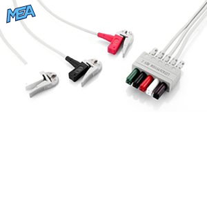 3-lead ECG Leadwire Set with Grabber/Pinch end AHA for Mindray 0010-30-43252 Reusable